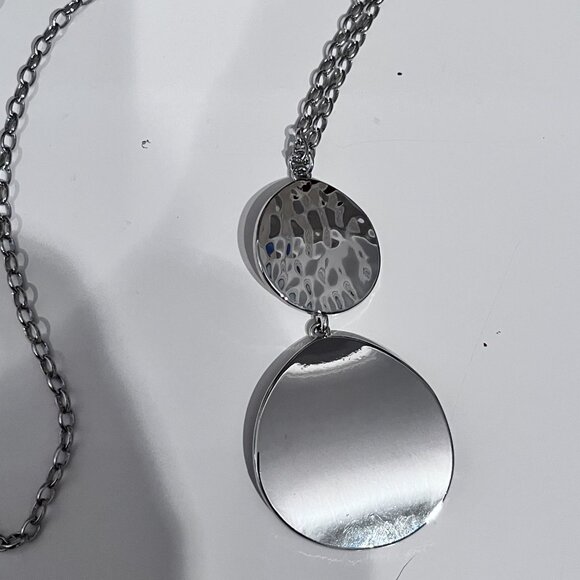 Adjustable Silver Color  Pendant Necklace New Without Tags - Picture 10 of 16
